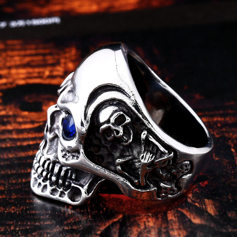 Trendy Skull Ring Retro Gothic Style